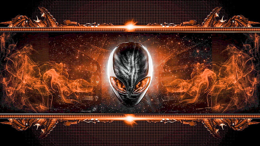 Alienware, Orange Alienware HD wallpaper