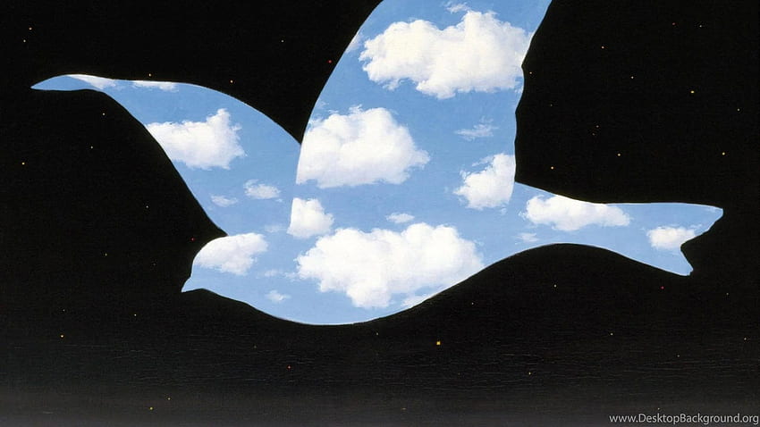 RENE MAGRITTE THE KISS Background, René Magritte HD wallpaper