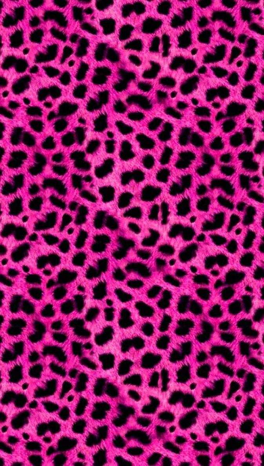 Estampado de leopardo rosa, iPhone con estampado de guepardo fondo de pantalla del teléfono