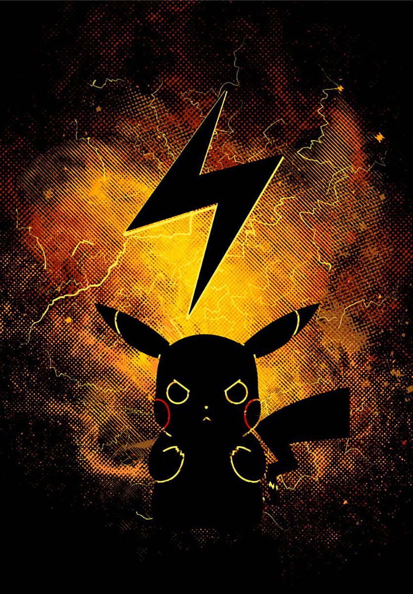 Petir Art Pokemon Pikachu. poster logam. Seni Pikachu, Pokemon lucu, Pikachu, Pikachu Thunderbolt wallpaper ponsel HD
