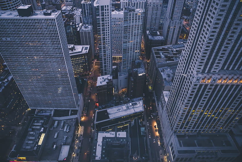 Städte, Gebäude, Ansicht von oben, Wolkenkratzer HD-Hintergrundbild