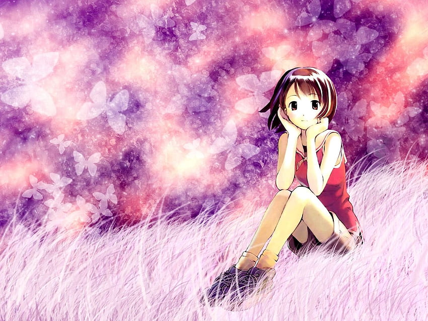 Netter Anime-Mädchen-hintergrund, netter Anime-Mädchen-PC HD-Hintergrundbild