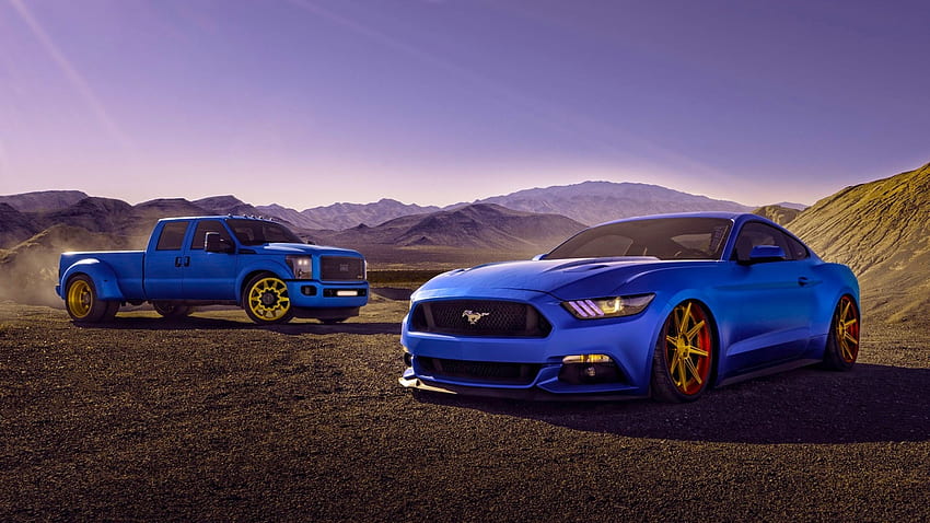 Matching Blue, Truck, Fords, Car, Blues HD wallpaper