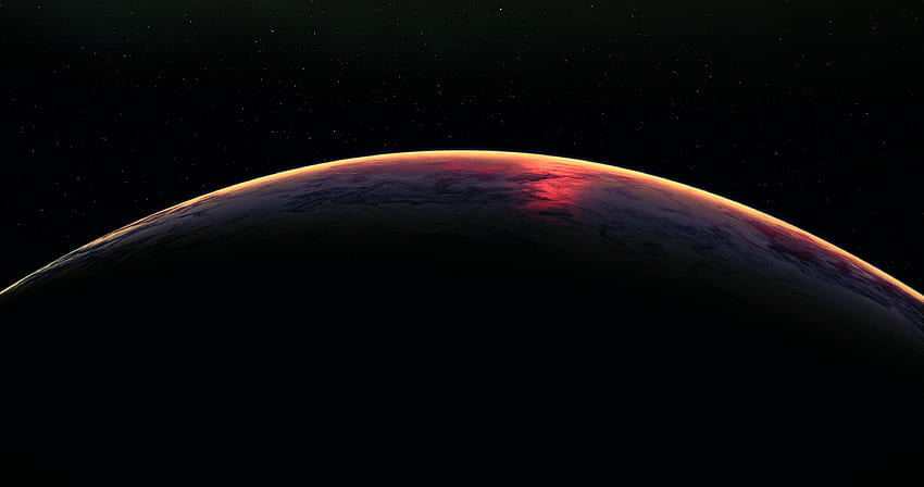 Arco, planeta, oscuro, mínimo. fondo de pantalla