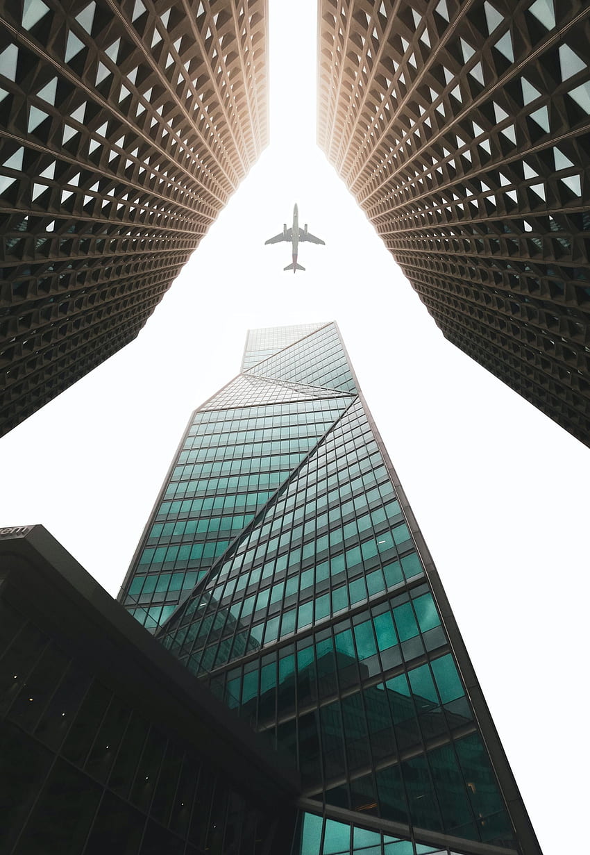空, 建物, その他, その他, 超高層ビル, 飛行機, 飛行機 HD電話の壁紙