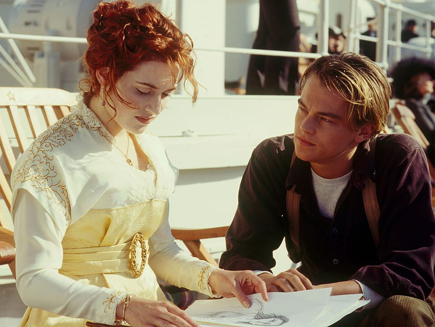 Rose apreció los dibujos de Jack en la película Titanic - , , !, Jack Dawson fondo de pantalla