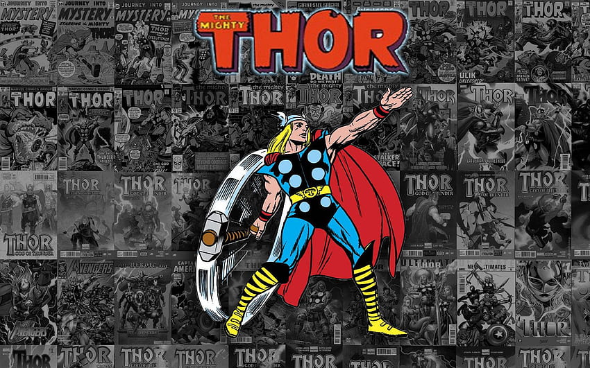 Il potente Thor Vintage, Old School Retro Sfondo HD