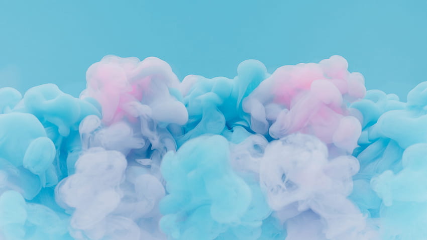 Hellrosa blauer Rauch-Ebenen-blauer Hintergrund-Zusammenfassung. HD-Hintergrundbild