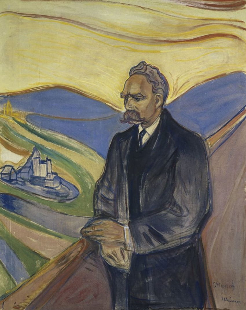 Frederich Nietzsche Edvard Munch - Kunstwerk auf USEUM HD-Handy-Hintergrundbild