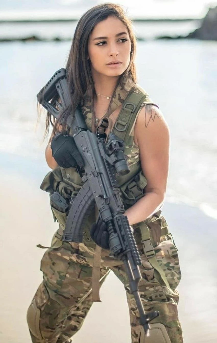 Абел Рейносо, полицията и военните за жените стрелци, военно момиче HD тапет за телефон