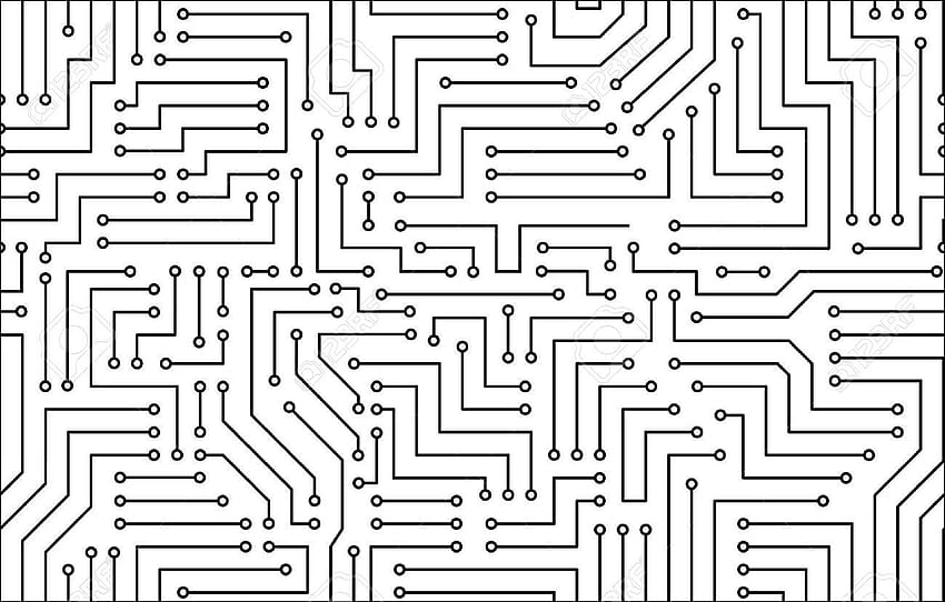 Black and White Printed Circuit Board Seamless Background with. Circuit board design, Seamless background, Circuit board, Circuit Drawing HD wallpaper