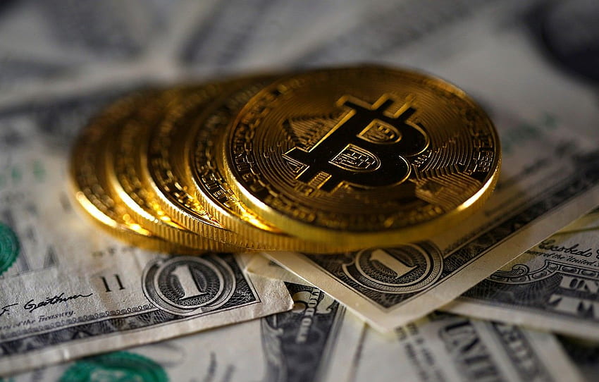 Unschärfe, Dollar, Dollar, Münzen, Bitcoin, Bitcoin, BTC für , Abschnitt разное, Bitcoin Cash HD-Hintergrundbild
