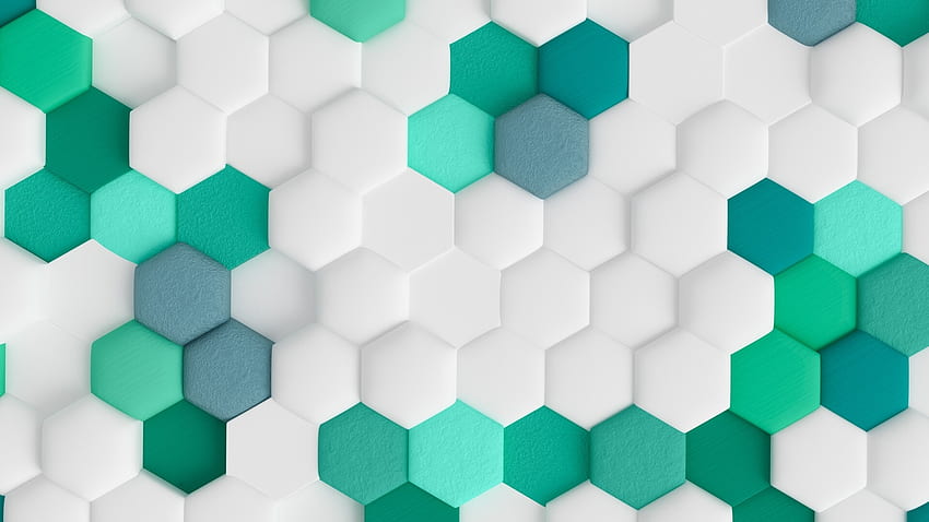 Abstract White Green Blue Texture, shapes, texture, 3d, abstract HD wallpaper