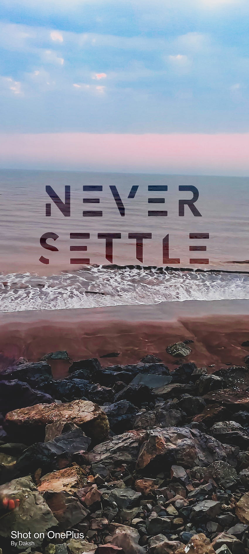Never Settle by Daksh, Nature, Beach, One-Plus, Blue, Never_Settle HD phone wallpaper