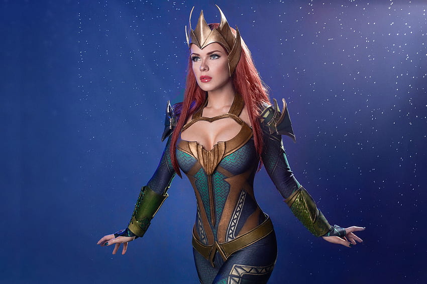 Mera, pelirroja, chica modelo, cosplay fondo de pantalla