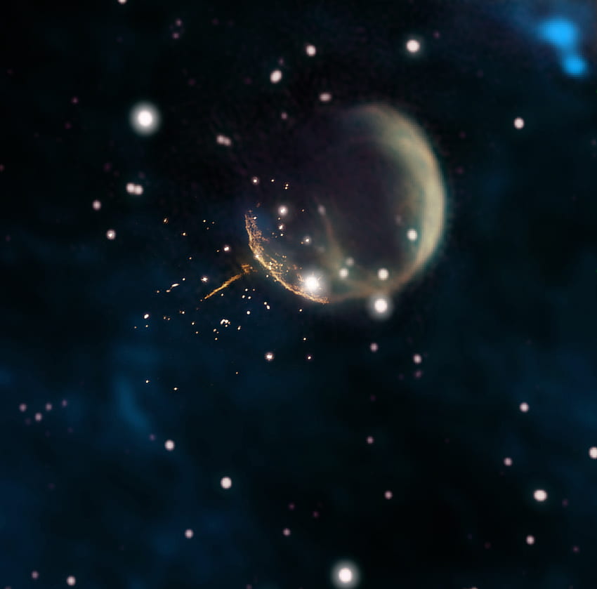 GMS: NASA's Fermi Satellite Clocks a 'Cannonball' Pulsar, Pulsar Space HD wallpaper