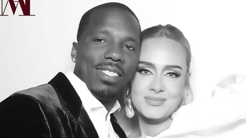 Adele y su novio Rich Paul se vuelven oficiales de Instagram en Glam Party, Adele Black and White fondo de pantalla