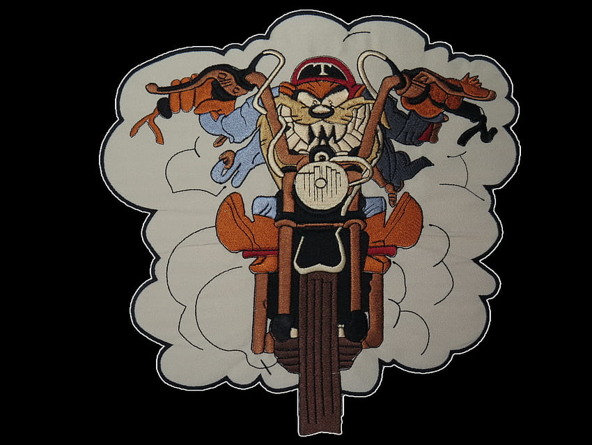 Demon Rider Taz Devil Biker Big Jacket Back Patch 9.5 24cm HD wallpaper