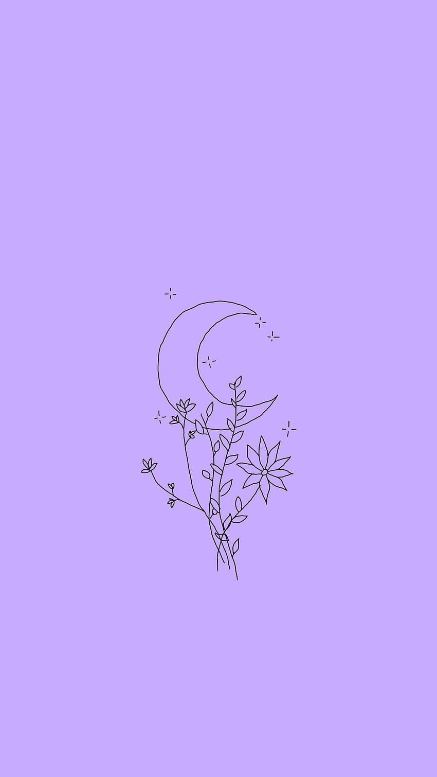 Mónica Rey ☾ (toca). Mariposa iphone, Iphone púrpura, Flores vintage, Flores púrpuras minimalistas fondo de pantalla del teléfono