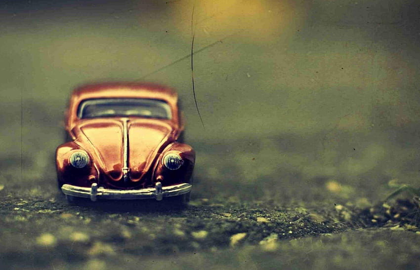 Maggiolino Volkswagen, auto, macchinina, creativo Sfondo HD