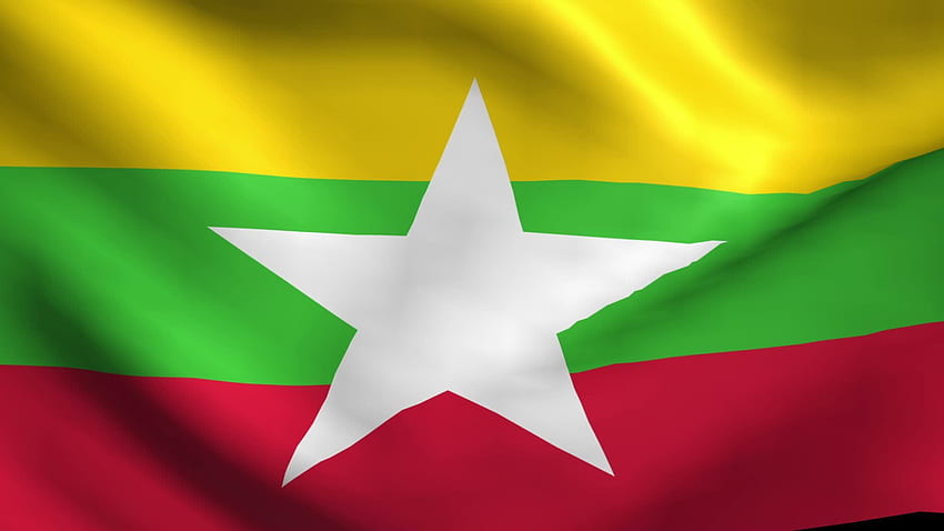 Graafix Myanmar Bandera de Birmania Bandera de Myanmar. Datos básicos sobre fondo de pantalla
