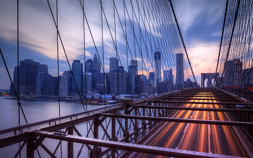 New York City Manhattan Bridge, New York Bridges HD wallpaper