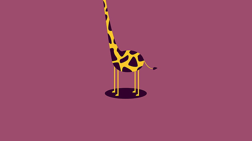 Giraffe Cute Minimal Simple, Cute Simple PC Wallpaper HD