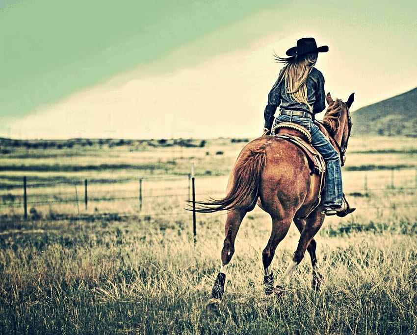 Oklahoma Life, estilo, Diversão, vaqueiras, cavalos, Ao ar livre, rancho, Loiras, Meninas, mulheres, modelos, chuteiras, ocidental, Chapéus, fêmea papel de parede HD