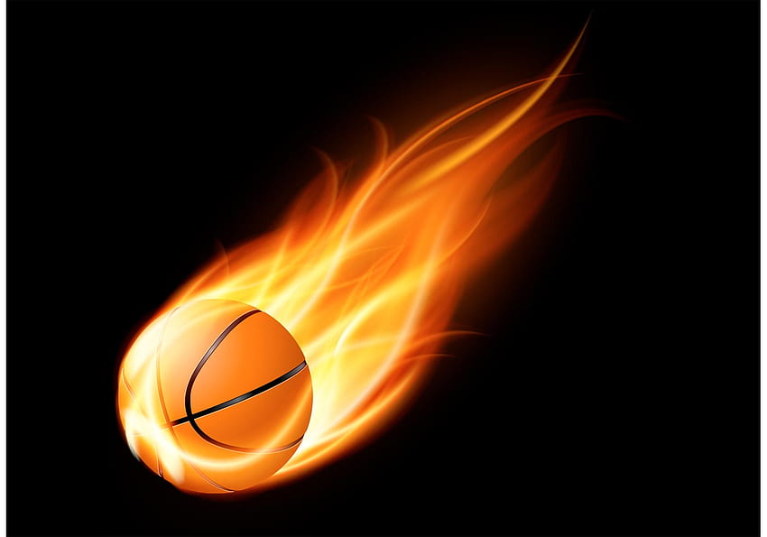 Flaming Basketball Vector Art, Icon, and Graphics for HD wallpaper