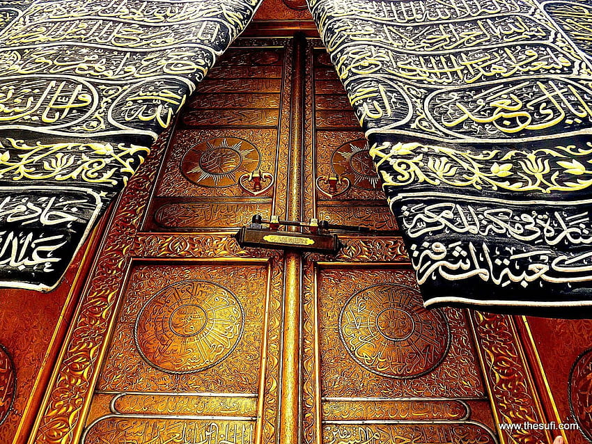 Drzwi Kaby. Mekka, Kaba, Masjid al Haram, Kaaba Drzwi Tapeta HD