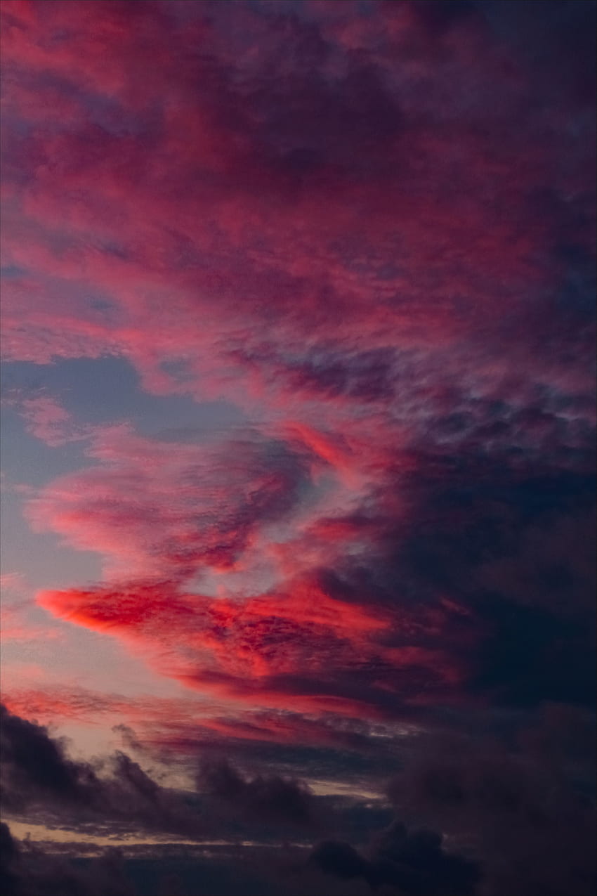 Doğa, Günbatımı, Gökyüzü, Bulutlar HD telefon duvar kağıdı