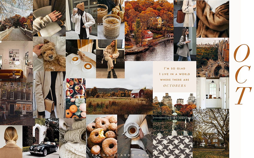 Moodboard de octubre (!), Collage de otoño fondo de pantalla