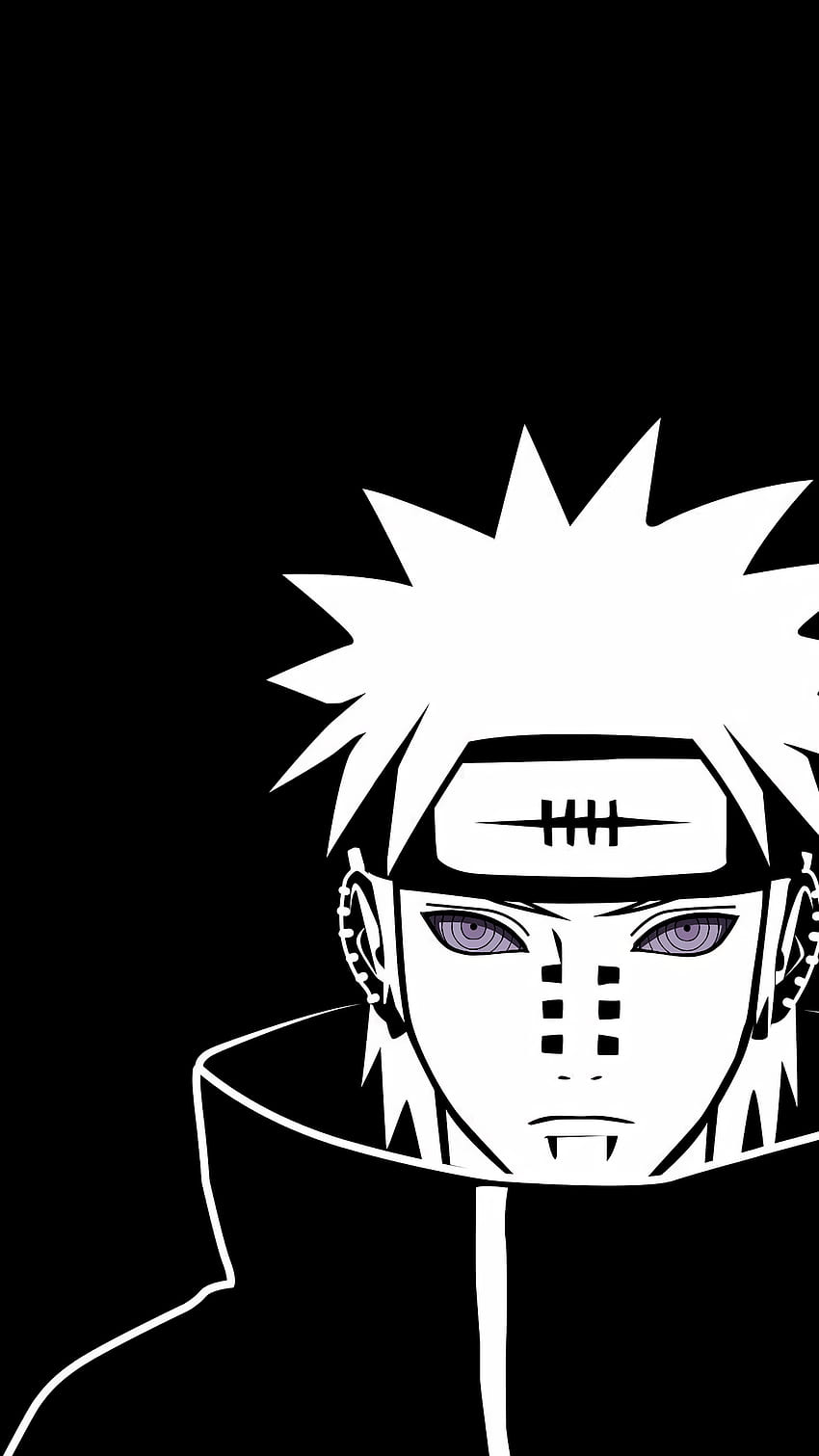 Pain Naruto Black And White, Pain Naruto Cool HD тапет за телефон