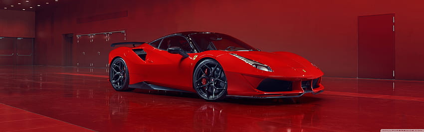 Tło Ferrari Red Car Ultra dla U TV: Wiele wyświetlaczy, dwa i trzy monitory: Tablet: Smartfon, samochód 3840X1200 Tapeta HD