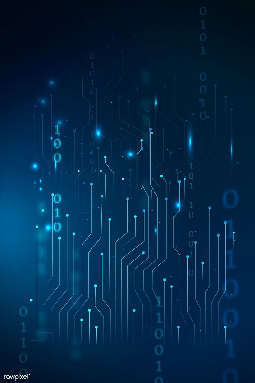 青い未来的なネットワーク技術ベクトルのプレミアム ベクトル。 テクノロジー、テクノロジーデザイングラフィック、未来技術 HD電話の壁紙