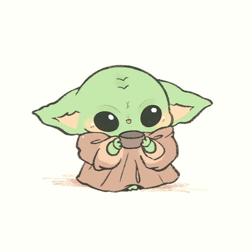 Untitled. Dibujos bonitos, Pegatinas bonitas, Dibujos kawaii de animales, Chibi Baby Yoda HD phone wallpaper