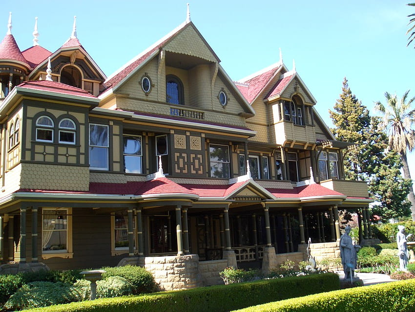 Winchester Mystery House, estilo, arquitectura, lujo, casa, belleza, hogar fondo de pantalla