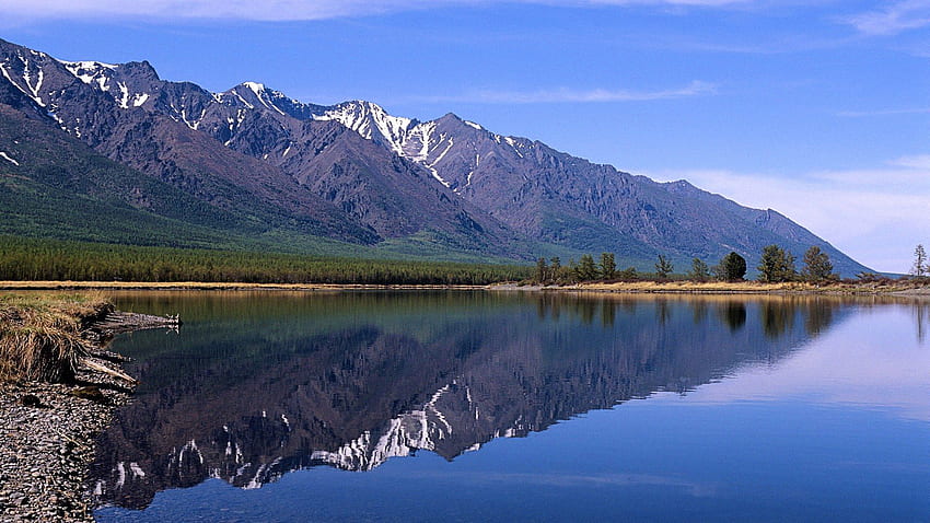 Baikal Lake and Sayan Mountain Range in Siberia - 47923. Lake baikal, Scenery, Lake baikal russia HD wallpaper