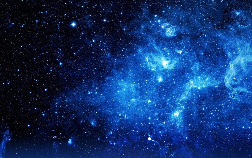 กาแล็กซีสีน้ำเงิน จักรวาลสีน้ำเงิน วอลล์เปเปอร์ HD