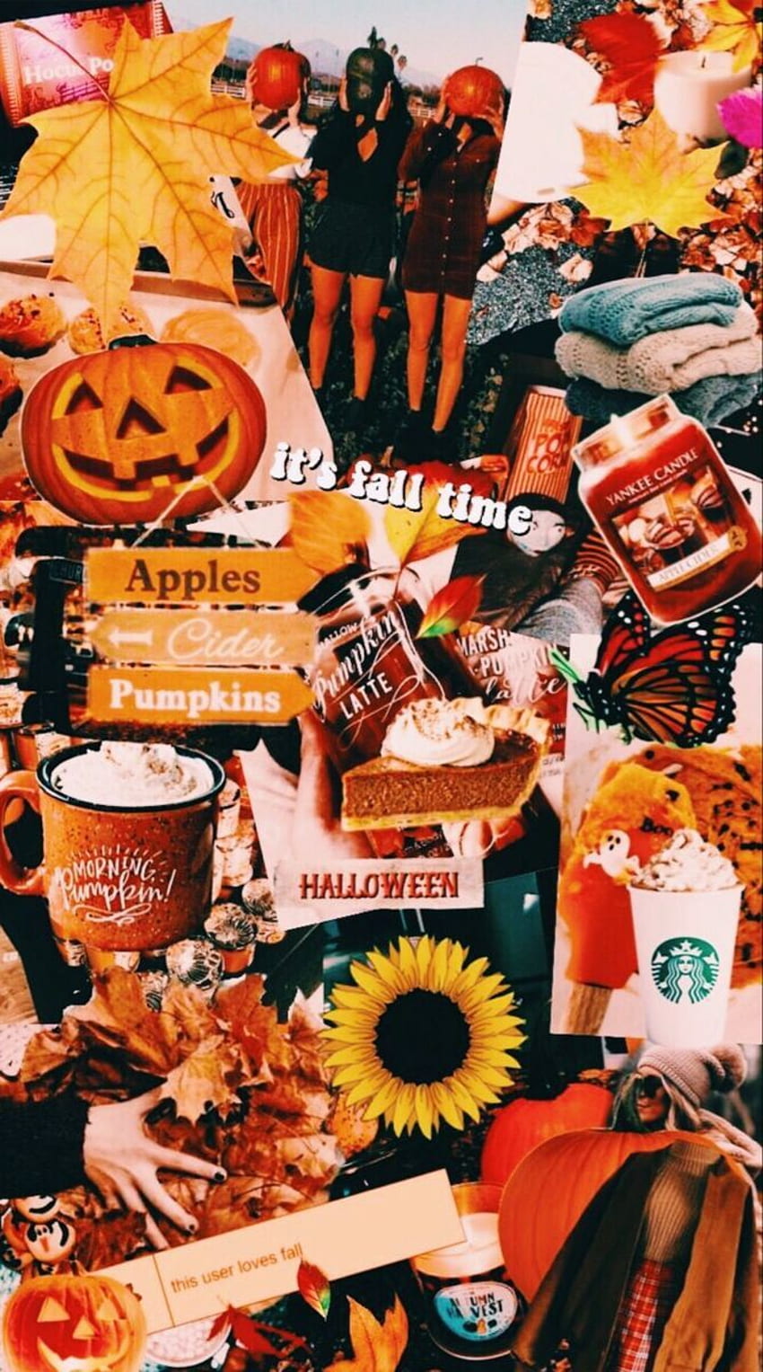 Slopezy su it's fall y'all! nel 2020. iPhone di Halloween, decorazioni di Halloween autunnali, caduta di iPhone, collage di Halloween Sfondo del telefono HD