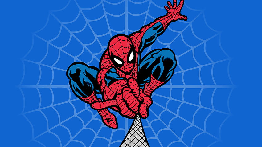 Latar Belakang Spider Man, Spider Man Biru Wallpaper HD