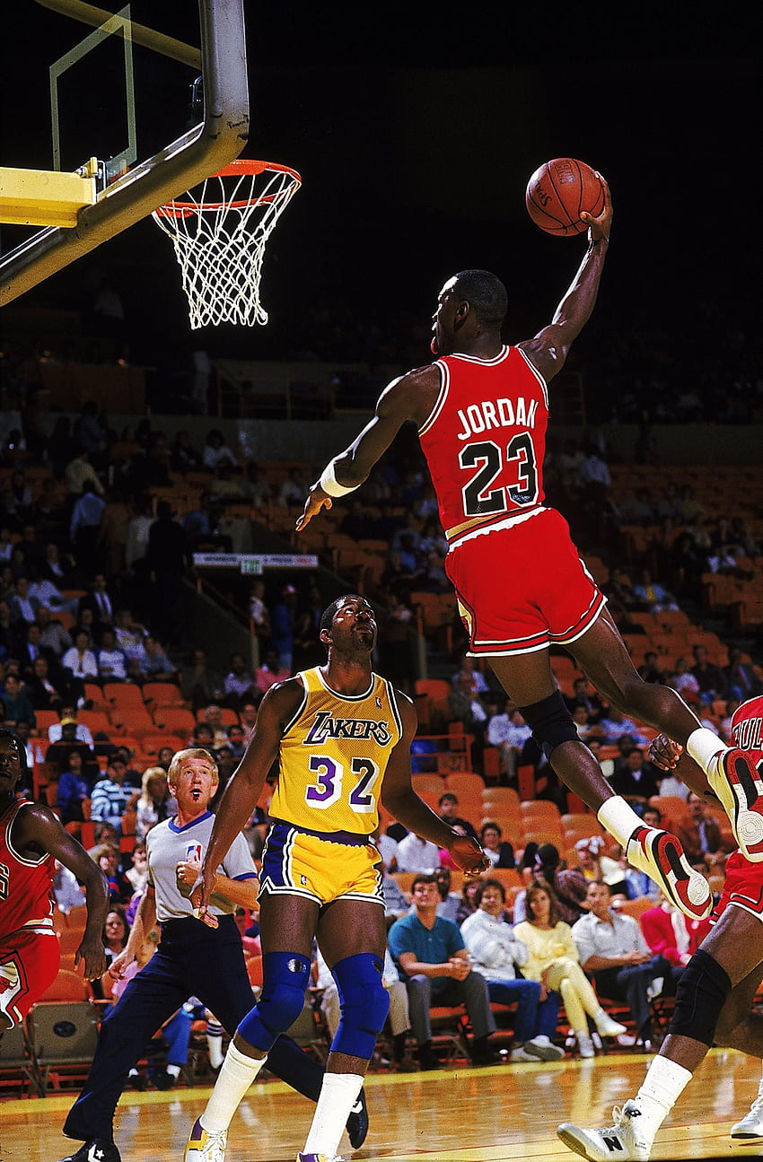 Michael Jordan Dunk, Michael Jordan Slam Dunk Fond d'écran de téléphone HD