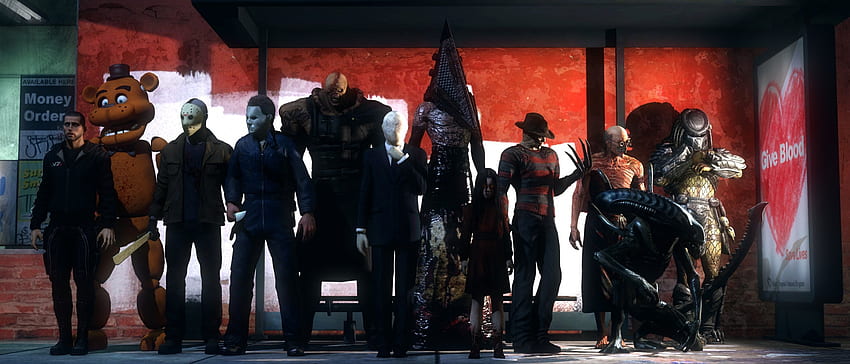 Piątek 13 Jason Voorhees Silent Hill Pyramid Head 5 Nights at Freddy's Bear Shepard Mass Effect Tapeta HD