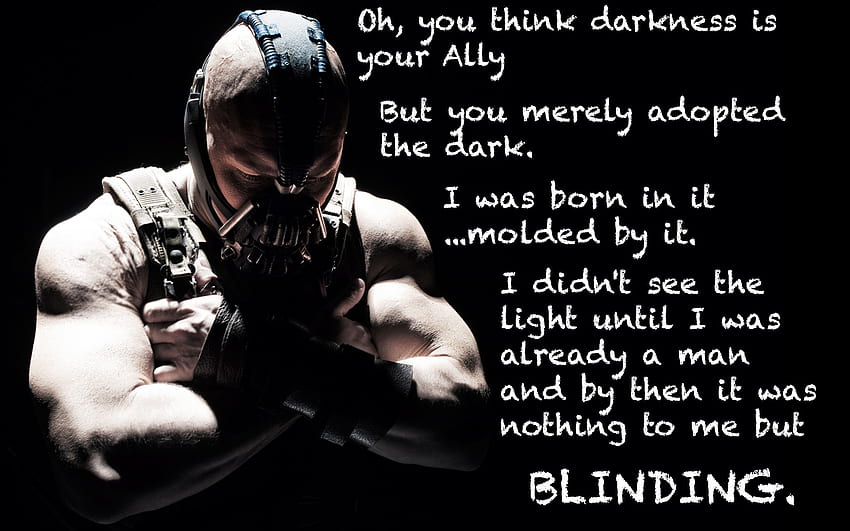 Bane quote (can someone make it more badass?) HD wallpaper