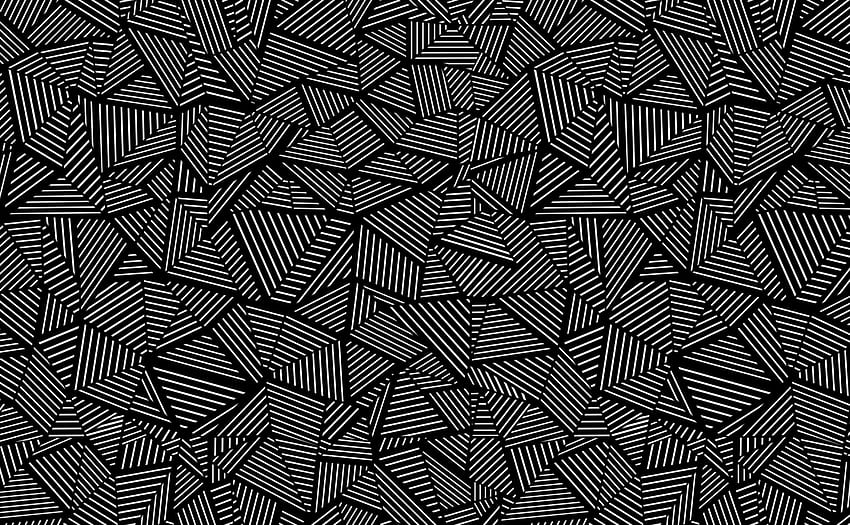 Black Geometric Pattern for Walls, Black Grey Geometric HD wallpaper