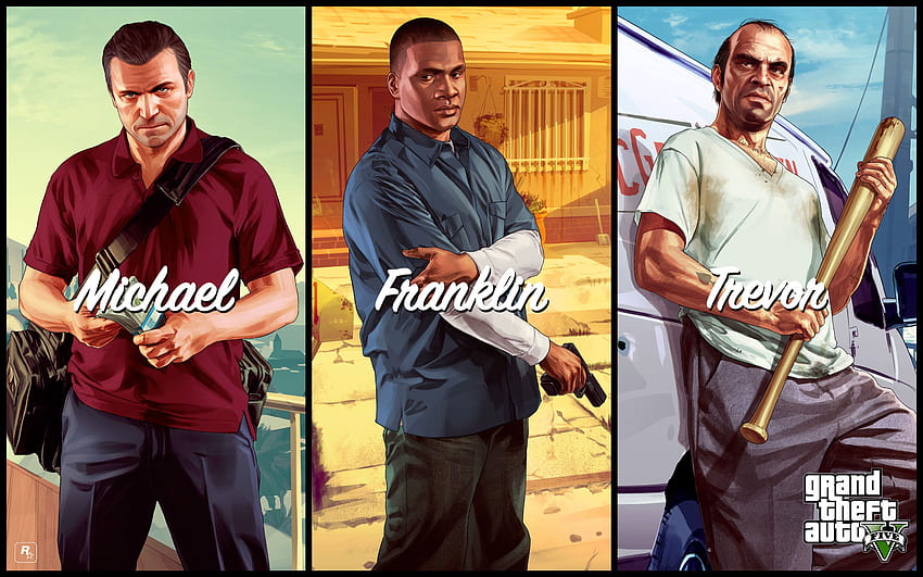 GTA 5 Main Characters . Video Games, GTA 5 Franklin HD wallpaper
