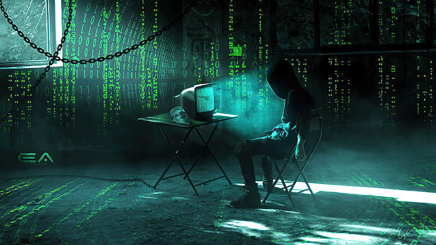 Bio Hackers และ The Matrix Resolution , พื้นหลัง และ , Hacker Room วอลล์เปเปอร์ HD