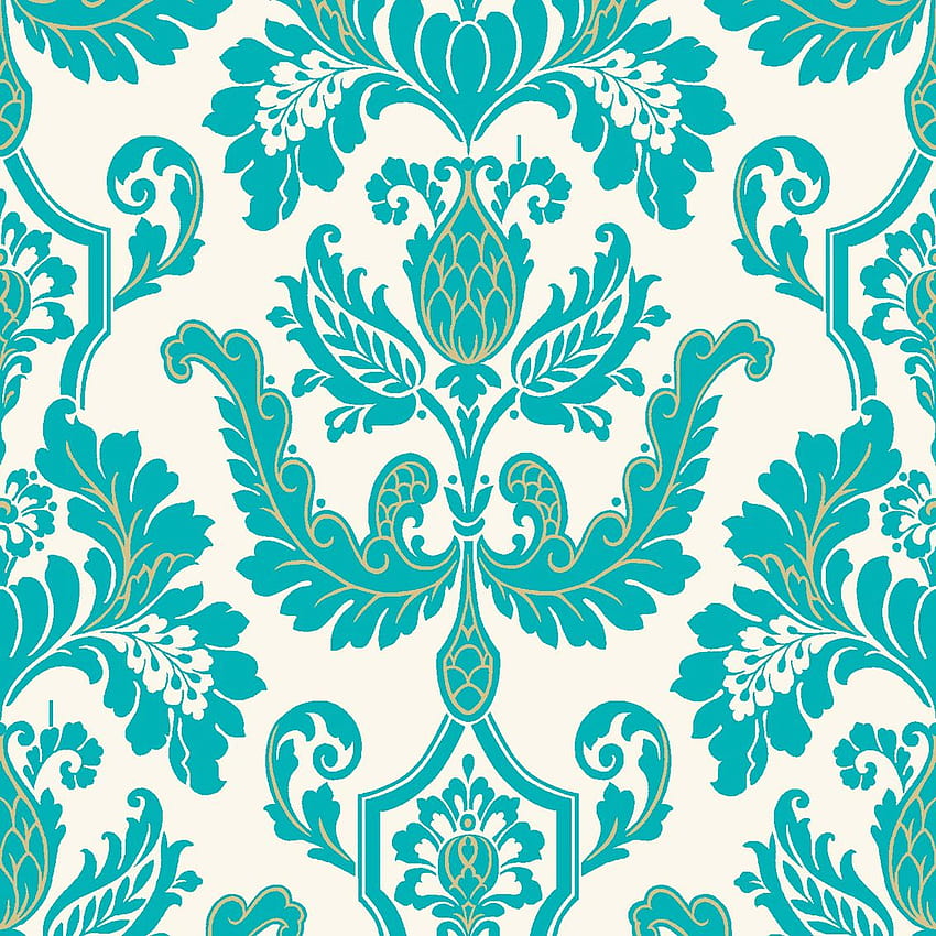 Cicely es una de damasco ornamental moderna impresa con verde azulado genuino [] para su, móvil y tableta. Explora Verde azulado y dorado. azul turquesa, verde azulado fondo de pantalla del teléfono