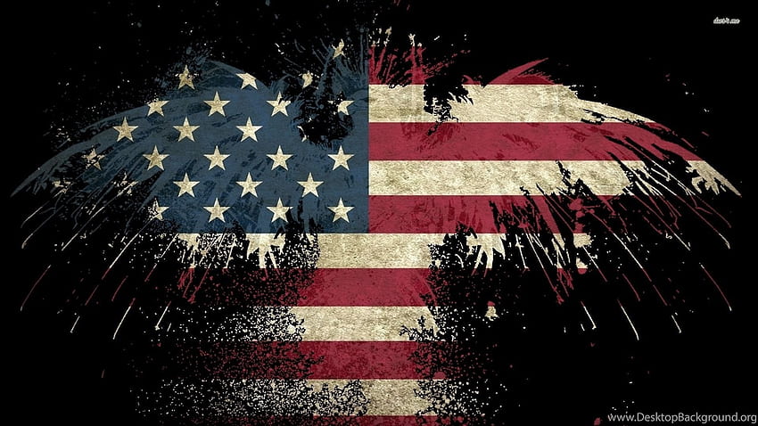 Eagle USA-Flaggen-Digital-Kunst-Hintergrund HD-Hintergrundbild
