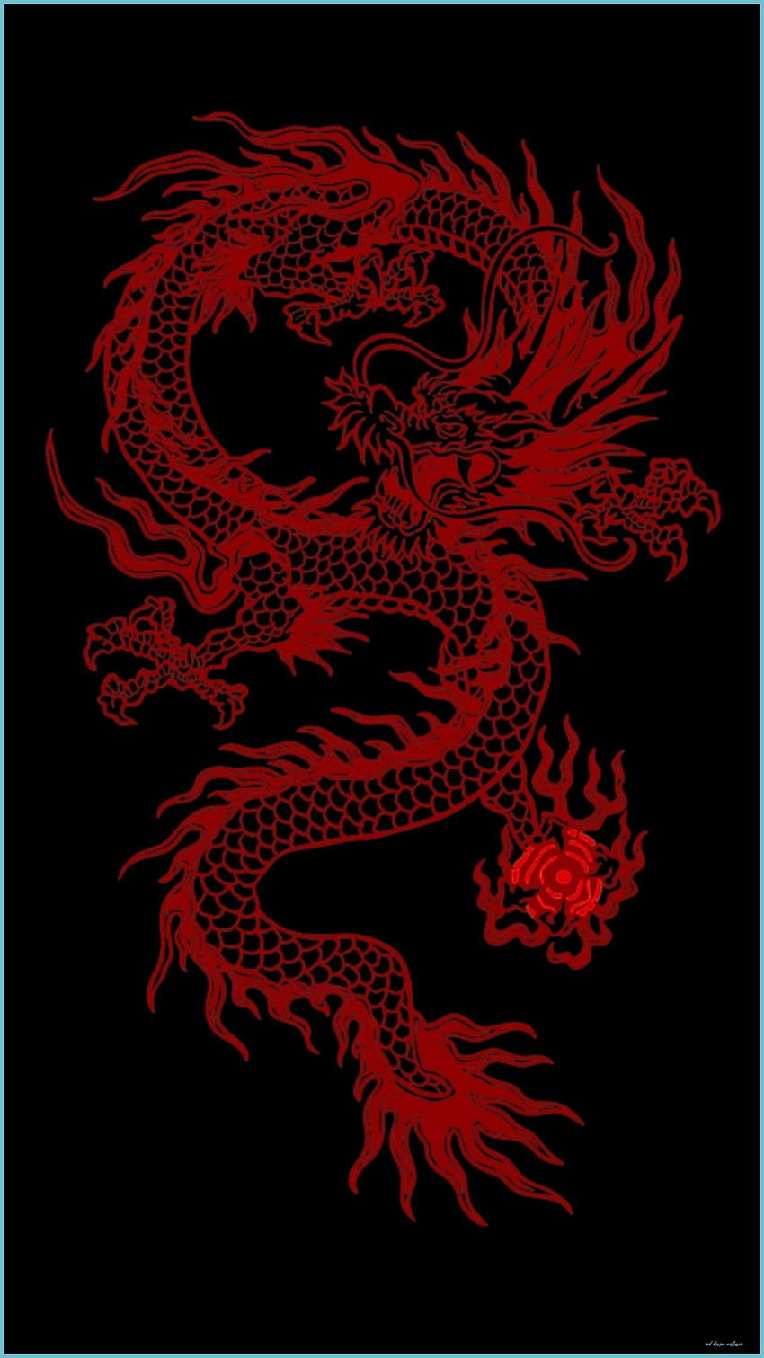 Red Dragon Dragon iPhone, змия, японски - червен дракон, черна и червена змия HD тапет за телефон